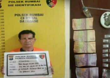 Tim Opsnal Polsek Rumbai Tangkap Bandar Sabu