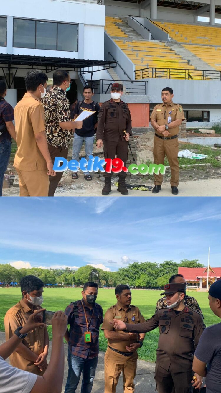 Kajari Kuansing Hadiman, SH.MH Bersama Tim Tinjau Sejumblah Proyek Persiapan Porprov