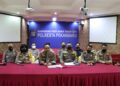 Kapolresta Pekanbaru Konfrensi Press  Dalam Capaian Kerja Selama Tahun 2021