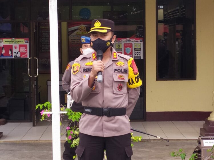 Polres Kuansing Pimpin Apel Pengamanan Pergantian Tahun 2021-2022
