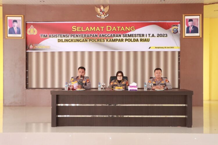 Biro Rena Polda Riau Optimalisasi Penyerapan Anggaran Semester I.T.A 2023 ke Polres Kampar