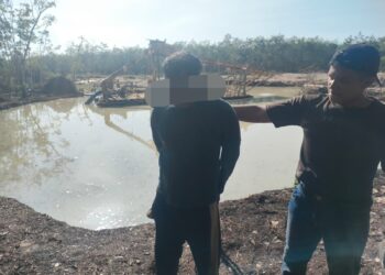 Ungkap Kasus Tindak Pidana PETI, Personil Sat Reskrim Polres Kuansing dan Polsek Kuantan Hilir Amankan Tersangka di Desa Rawang Ogung