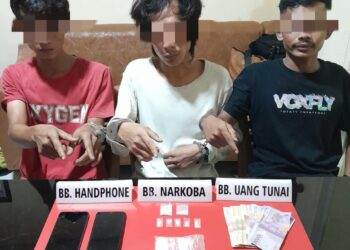 Satnarkoba Polres Kampar Tangkap  3 Orang Pelaku Narkoba