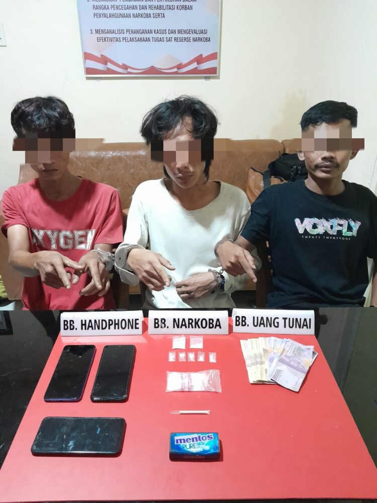 Satnarkoba Polres Kampar Tangkap  3 Orang Pelaku Narkoba