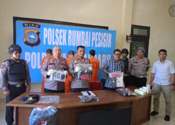 Polsek Rumbai Pesisir Melakukan Penangkapan Pencurian di komplek Hibrida