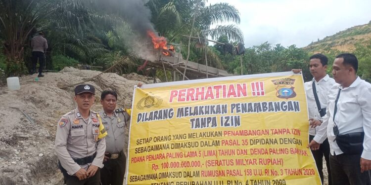 Penertiban PETI Didesa Pulau Padang