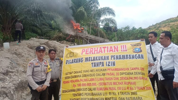 Penertiban PETI Didesa Pulau Padang