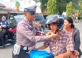 Kasat Lantas Polres Siak Melakukan Kampanyie Keselamatan Lalu Lintas