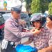 Kasat Lantas Polres Siak Melakukan Kampanyie Keselamatan Lalu Lintas