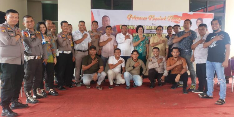 Polsek Tapung Gelar Acara Pisah Sambut Kapolsek