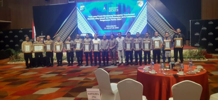 Saat Musrenbang Polda Riau, Polres Inhu Terima 2 Penghargaan