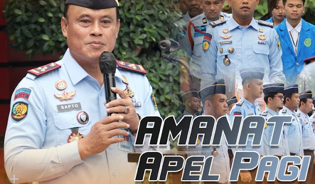 Kepala Lapas Pekanbaru Pimpin Apel Pahi Sekaligus Berikan Penghargaan Kepada Petugas Lapas
