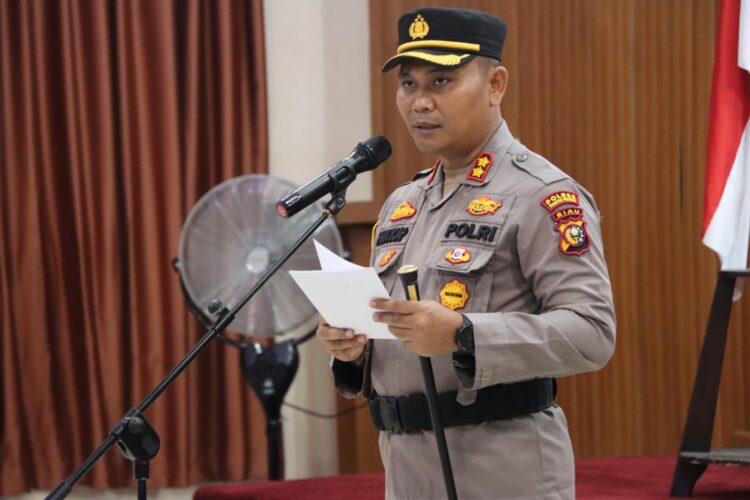 Kapolres Kuansing Pimpin Upacara Pelantikan Dan Sertijab Pejabat Utama Dilingkungan Polres Kuantan Singingi