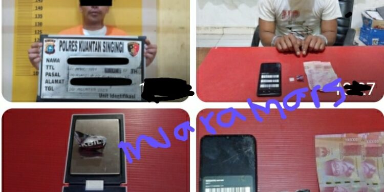 Tim Mata Elang Satres Narkoba Polres Kuansing Berhasil Ciduk Pelaku Tindak Pidana Narkotika Jenis Sabu