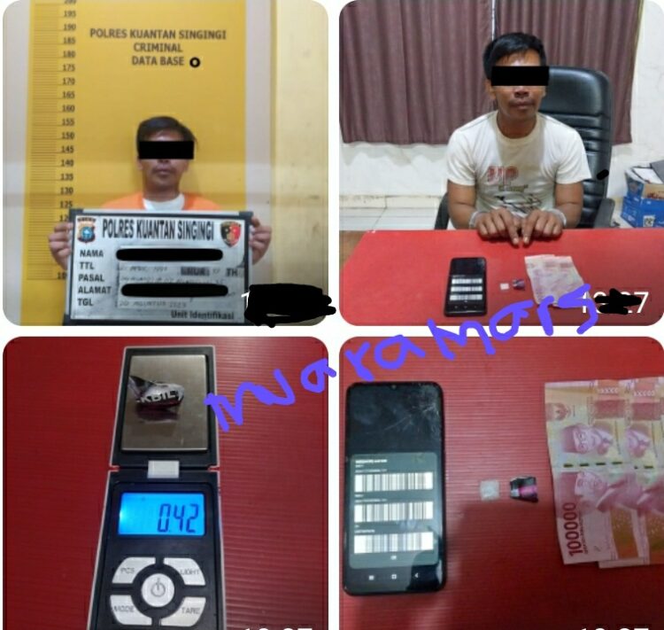 Tim Mata Elang Satres Narkoba Polres Kuansing Berhasil Ciduk Pelaku Tindak Pidana Narkotika Jenis Sabu