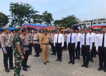 Apel Gelar Pasukan Pengamanan Pacu Jalur Tradisional Kabupaten Kuantan Singingi Tahun 2023
