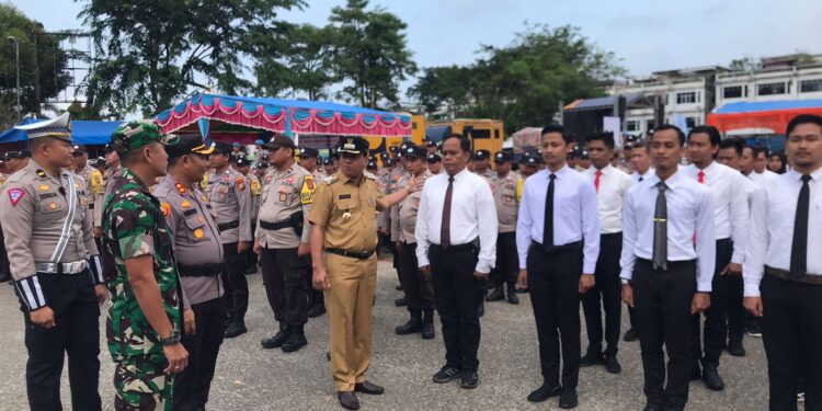 Apel Gelar Pasukan Pengamanan Pacu Jalur Tradisional Kabupaten Kuantan Singingi Tahun 2023