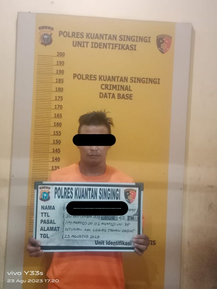 Miliki Sabu, Tim Mata Elang Sat Resnarkoba Polres Kuansing Ciduk Pelaku Dikontrakannya