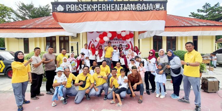 Memeriahkan HUT Kemerdekaan RI ke 78, Polsek Perhentian Raja Gelar Kegiatan Lomba Kearifan Lokal