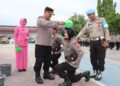 Kapolres Inhu Memimpin Apel Penyambutan dan Tradisi Bintara Remaja 2023