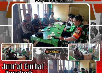 Kapolsek Tapung Hulu Tampung Curhat Masyarakat di Desa Senama Nenek