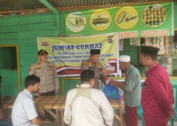 Jumat Curhat, Kapolsek Siak Hulu Sampaikan Pesan Kamtibmas dan Larangan Membakar Lahan