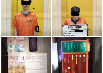 Satreskrim Polres Kuansing Tangkap Dua PelakuTindak Pidana Perjudian jenis Chip Higgs Domino