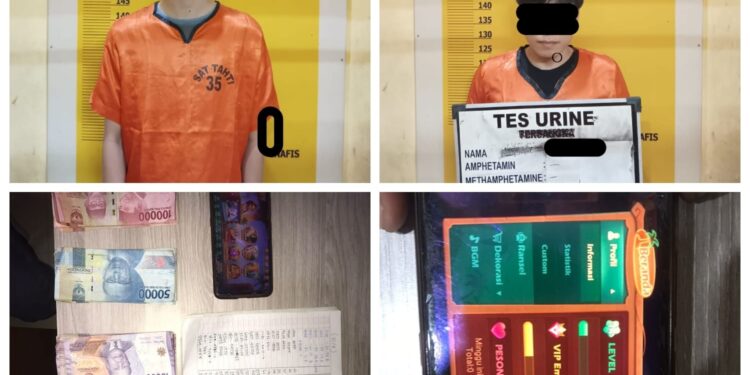 Satreskrim Polres Kuansing Tangkap Dua PelakuTindak Pidana Perjudian jenis Chip Higgs Domino
