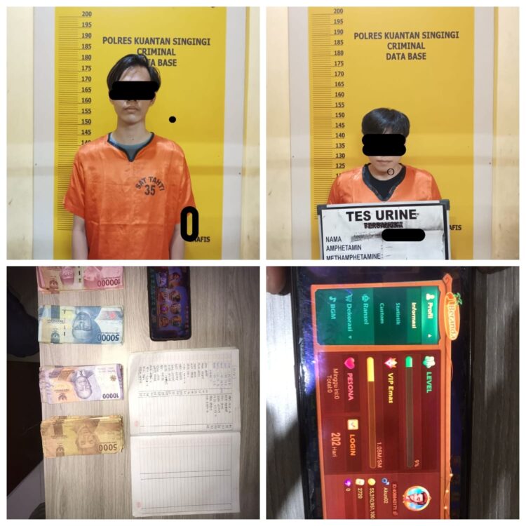 Satreskrim Polres Kuansing Tangkap Dua PelakuTindak Pidana Perjudian jenis Chip Higgs Domino