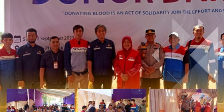 Ayo Donor Darah, Kapolsek Tapung Hulu : Setitik darah yang kita donorkan akan besar manfaatnya
