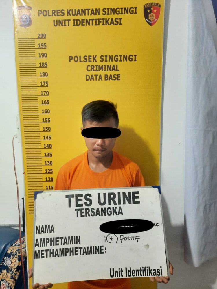 Polsek Singingi Menangkap 1 (satu) Orang Penjual Sekaligus Kurir Sabu