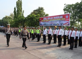 Kapolres Inhu Pimpin Apel Gelar Pasukan Operasi Zebra Lancang Kuning 2023
