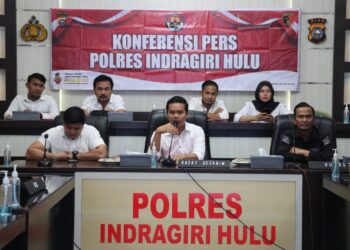 Polres Inhu Press Release Kasus Dukun Cabul dan 2 Kasus Perdagangan Orang