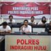 Polres Inhu Press Release Kasus Dukun Cabul dan 2 Kasus Perdagangan Orang