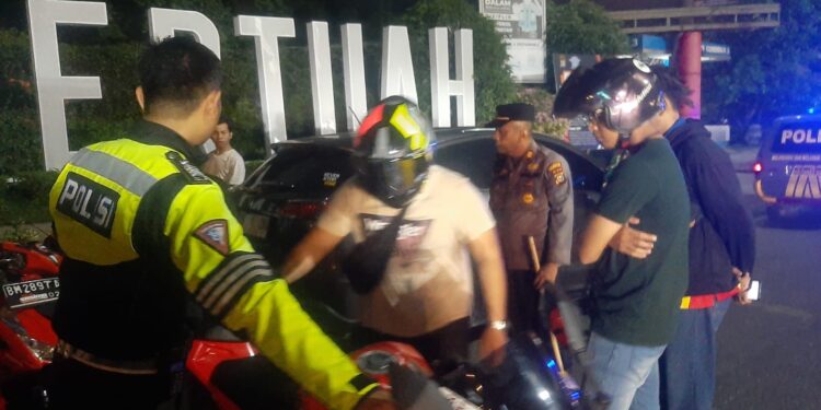 Polsek Bukit Raya Kembali Amankan 25 Unit Kendaraan Berknalpot Brong