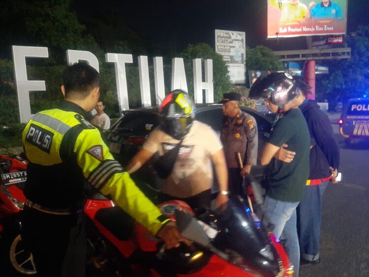 Polsek Bukit Raya Kembali Amankan 25 Unit Kendaraan Berknalpot Brong