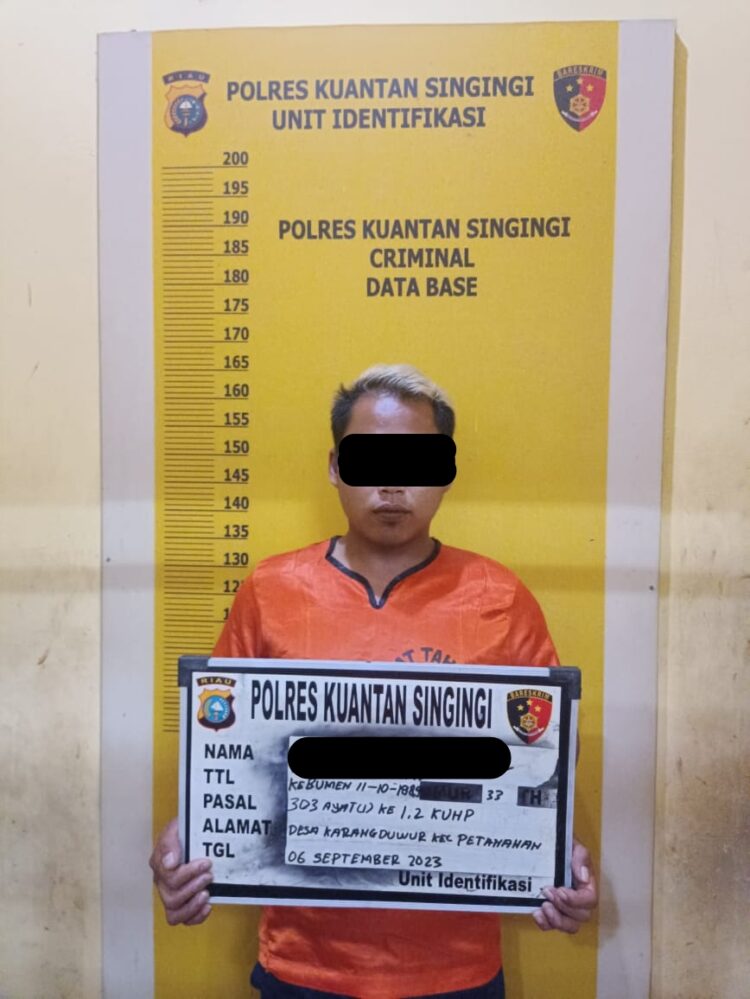 Tim Opsnal Sat Reskrim Polres Kuansing Mengamankan Satu (1) Orang Pelaku Judi Online Jenis Chip Higgh Domino