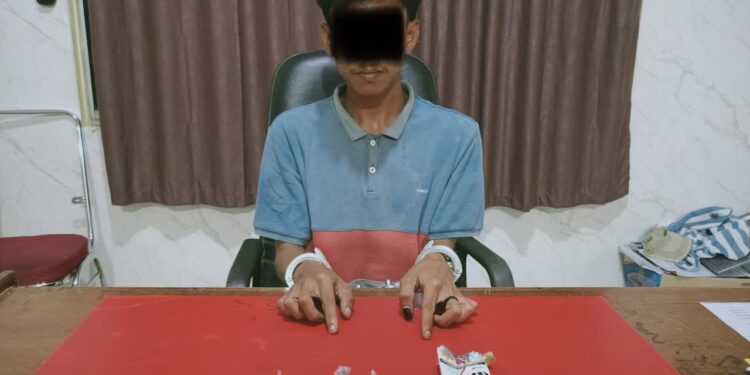 Tim Mata Elang Satresnarkoba Polres Kuansing Amankan Pengedar Narkoba Jenis Shabu Di Desa Talontam Kecamatan Benai