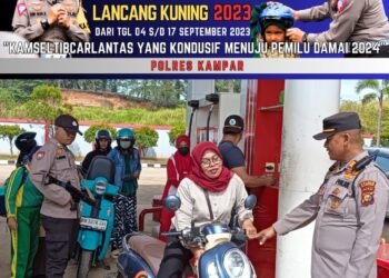 Kapolsek Tapung Hulu Berikan Himbauan Pemberlakuan Ops Zebra Lancang Kuning 2023