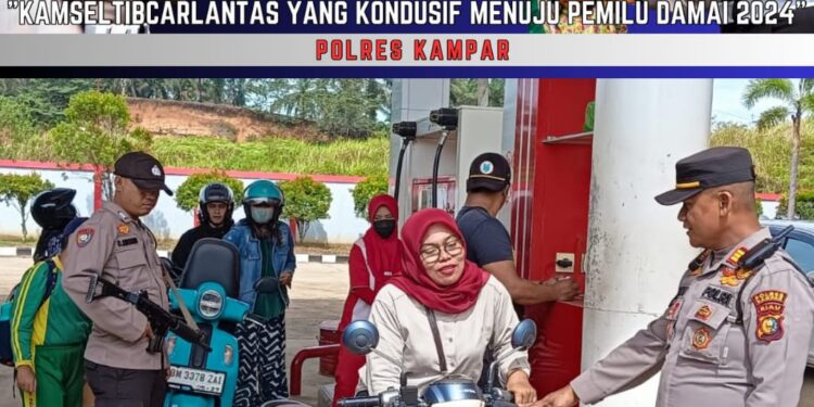 Kapolsek Tapung Hulu Berikan Himbauan Pemberlakuan Ops Zebra Lancang Kuning 2023