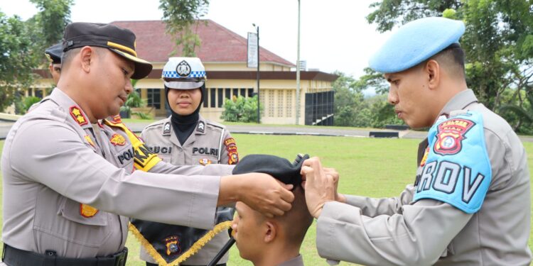 12 Bintara Remaja Polres Kuansing Ikuti Tradisi Pembaretan Bintara Polri Tahun 2023 Polres Kuansing