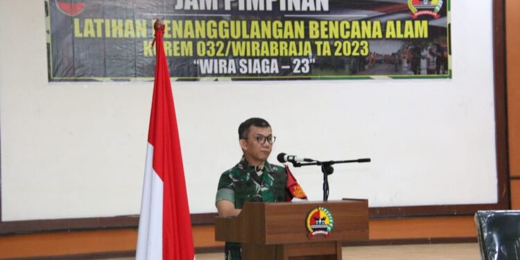 Pangdam I/BB Tutup Latihan Penanggulangan Bencana Alam Korem 032/Wbr