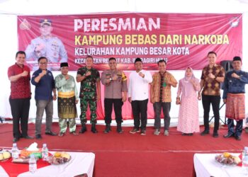 Peresmian Kampung Bebas Narkoba Kambesko Rengat , Ini Pesan Kapolres Inhu