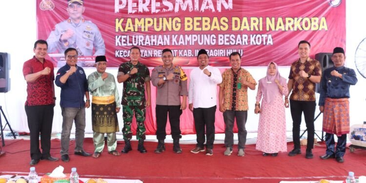 Peresmian Kampung Bebas Narkoba Kambesko Rengat , Ini Pesan Kapolres Inhu