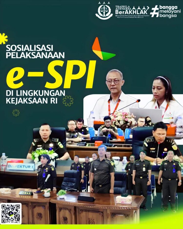 Asisten Pengawasan Kejaksaan Tinggi Riau mengikuti kegiatan Sosialisasi Pelaksanaan e-SPI Secara Virtual