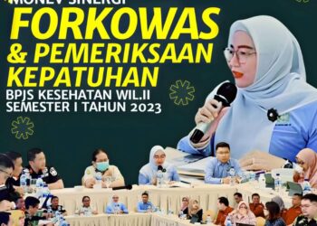 Asisten Perdata dan Tata Usaha Negara Kejaksaan Tinggi Riau Hadiri Monev Sinergi Forkowas dan Pemeriksaan Kepatuhan BPJS Kesehatan Wilayah II Semester I Tahun 2023