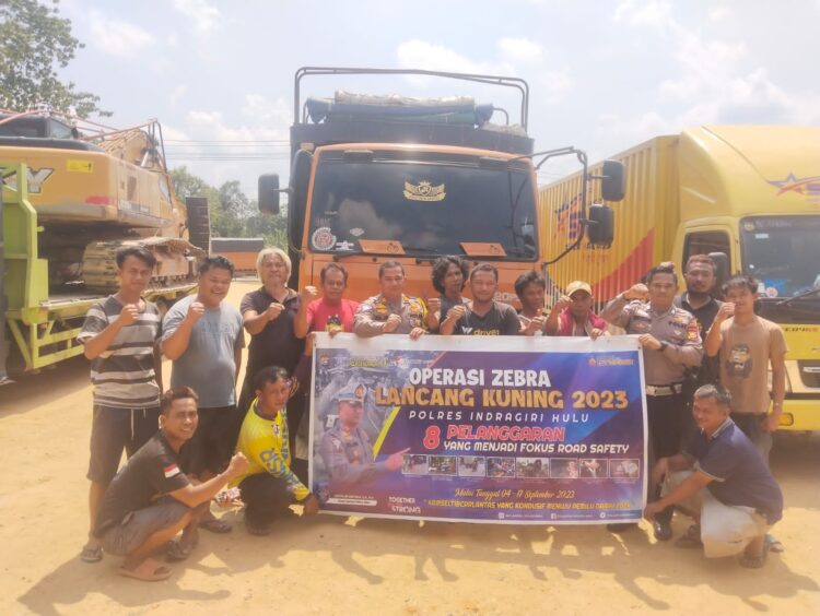 Satgas Preemtif Operasi Zebra, Himbauan Polres Inhu ke Supir Truk