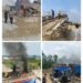 5 Unit Rakit PETI Di Desa Sungai Paku di Bakar