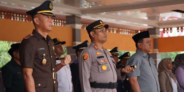 Kapolres Kuansing Hadiri Upacara Peringatan Hari Perhubungan Nasional Tahun 2023 Ke 53 “Melaju Untuk Transportasi Maju”