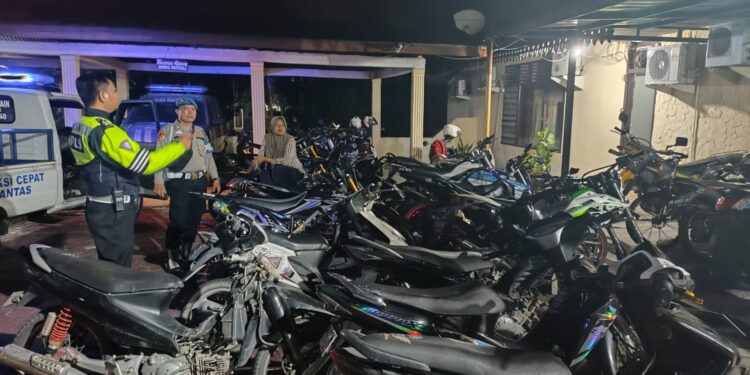 Polsek Bukit Raya Kembali Amankan 21 Unit Kendaraan Berknalpot Brong